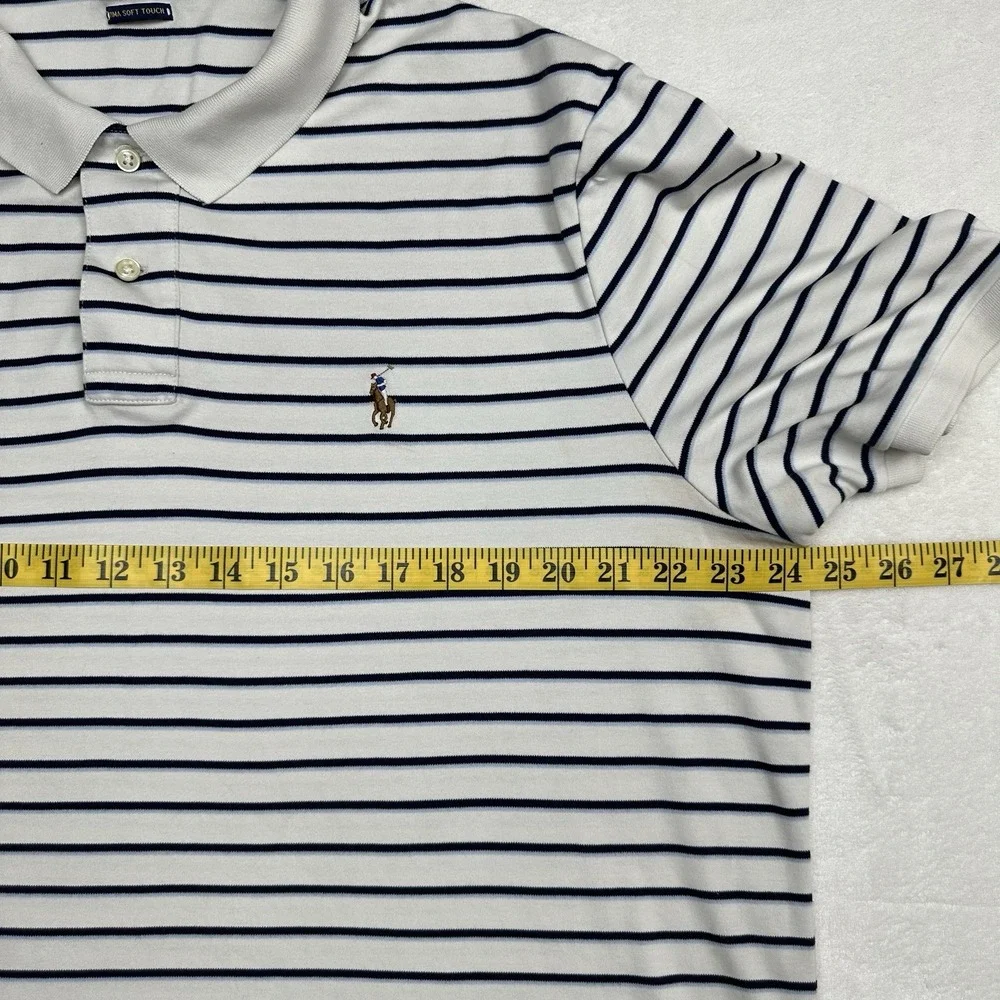 Polo Ralph Lauren Shirt Mens XL Pima Soft Touch Stripe Performance‎